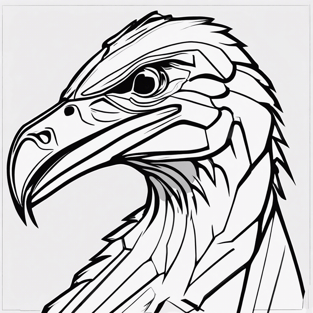 Additional raptor coloring page 2