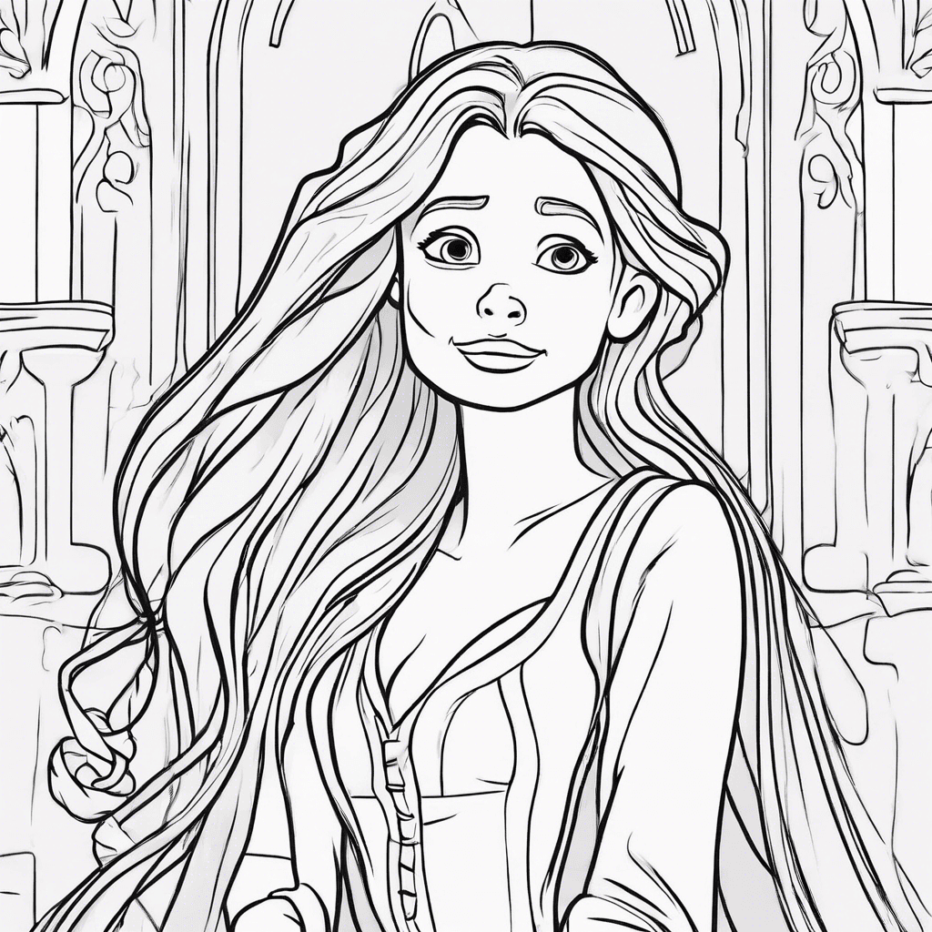 Additional rapunzel coloring page 1