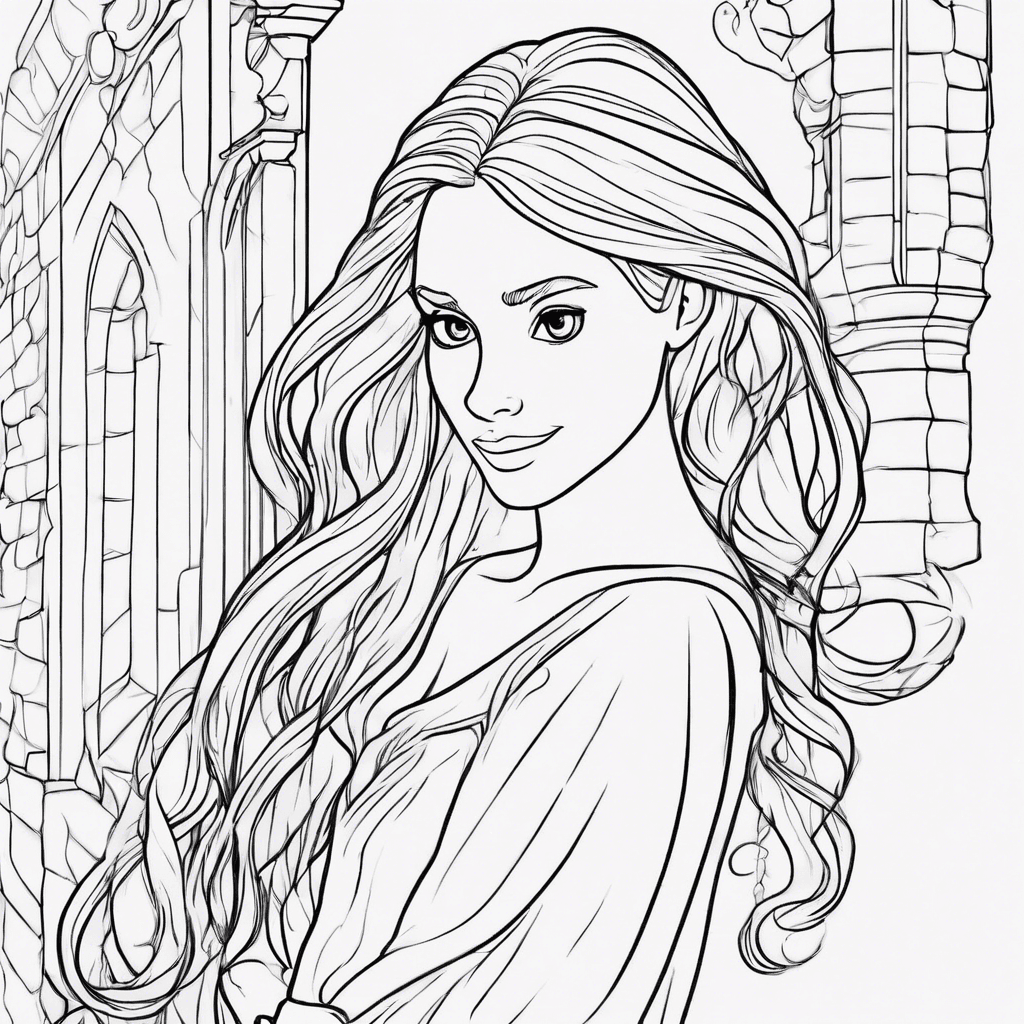 Additional rapunzel coloring page 2