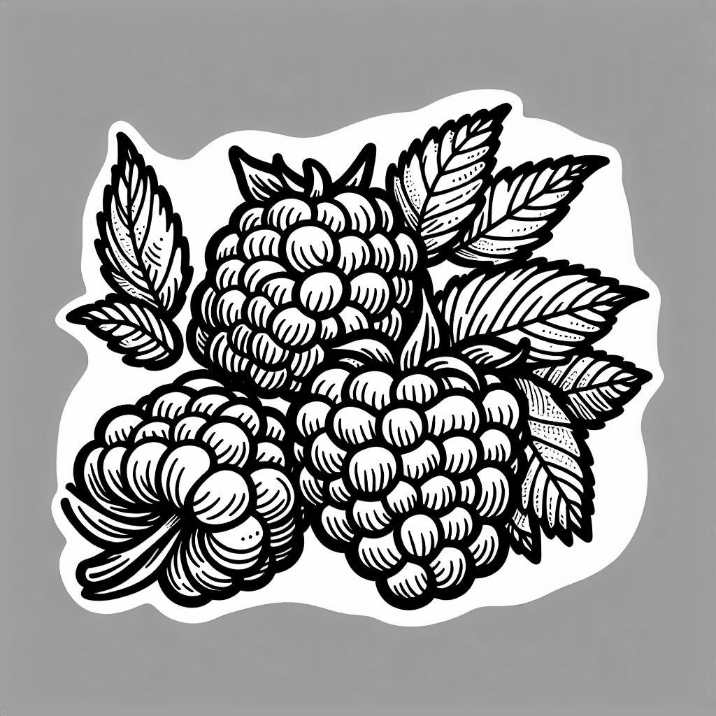 raspberry fresh coloring pages