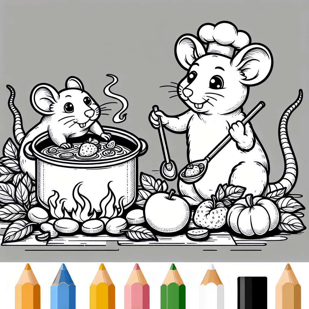 Additional ratatouille coloring page 1