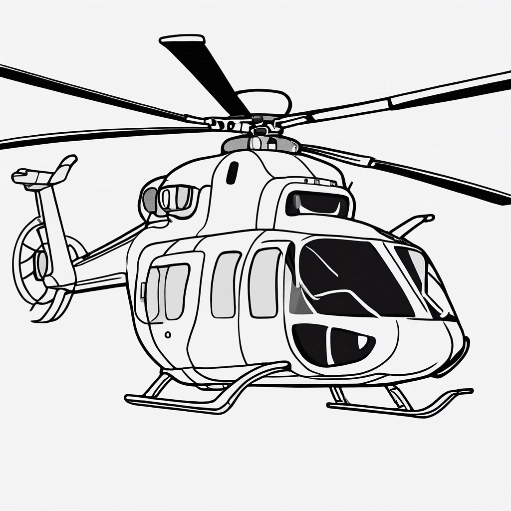 rescue helicopter coloring pages