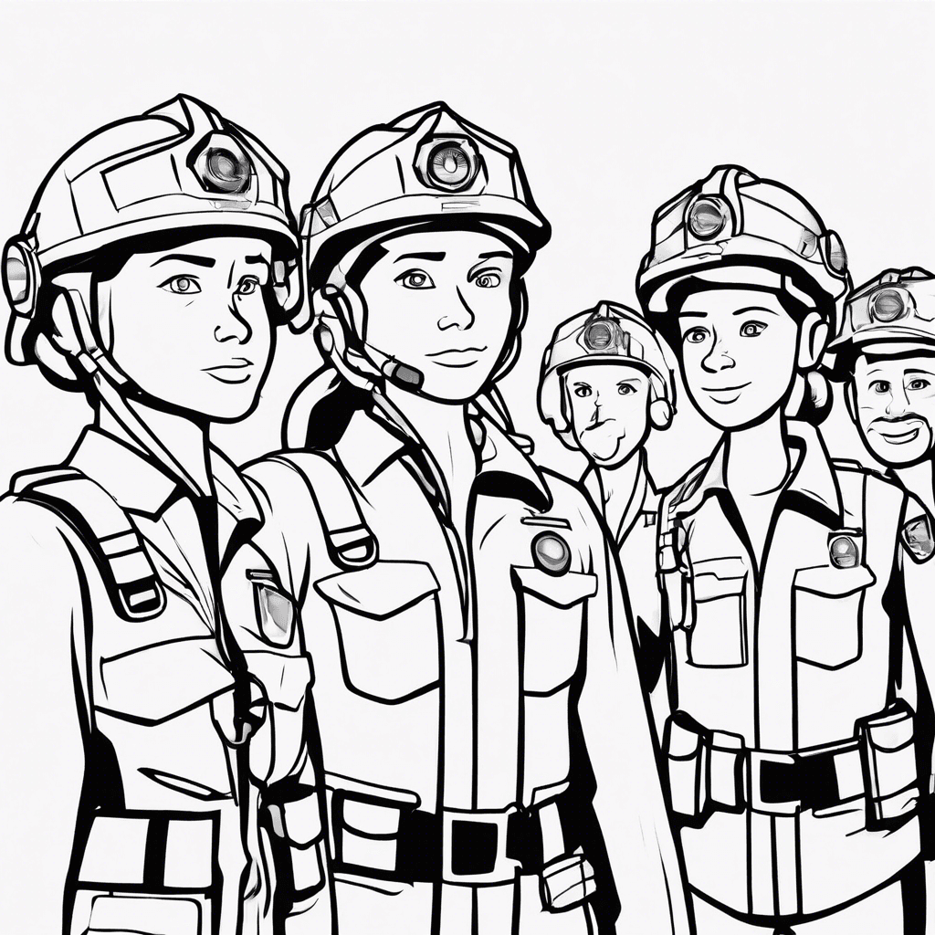 rescue team coloring pages