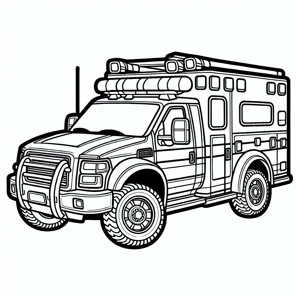 rescue vehicle coloring pages