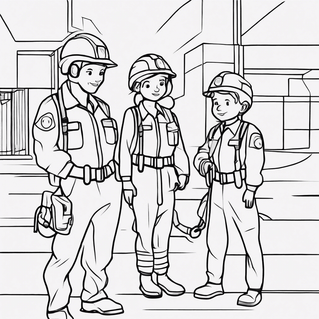 Additional rescuers coloring page 1