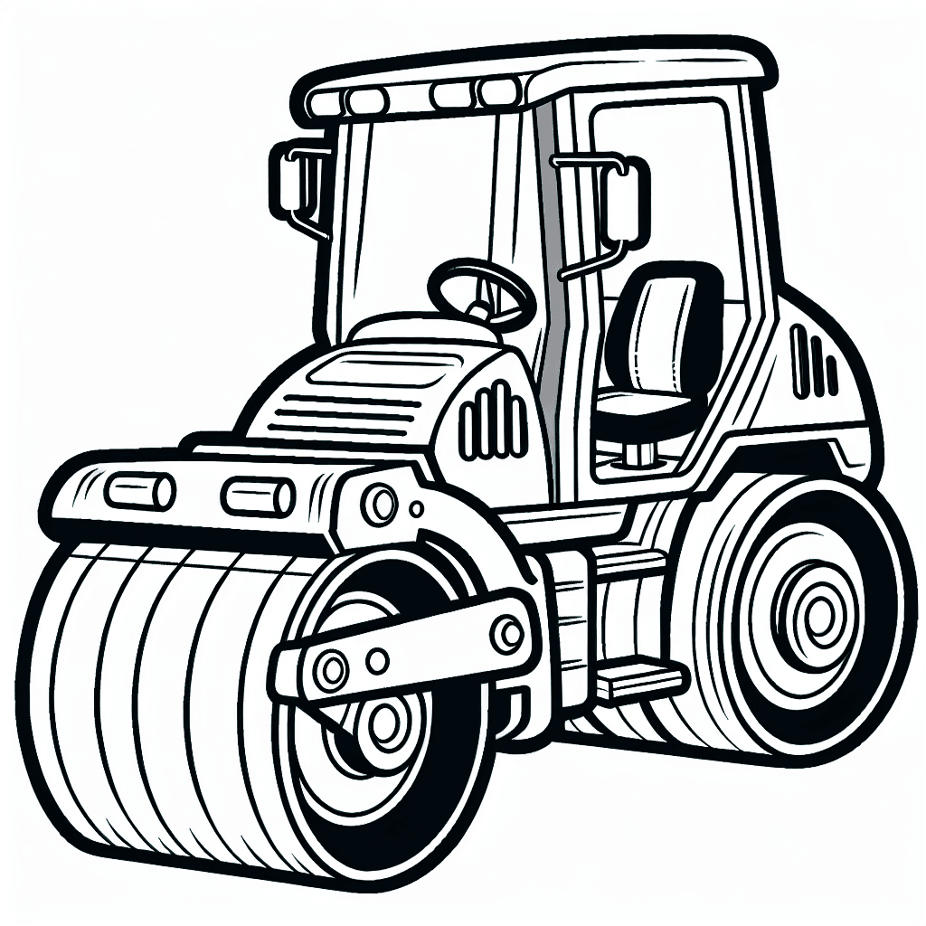 road roller coloring pages