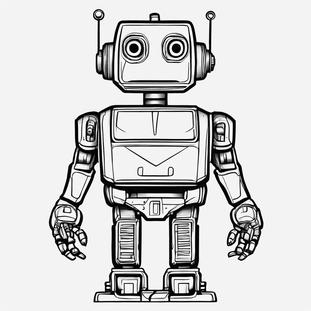 Additional robot transform coloring page 1