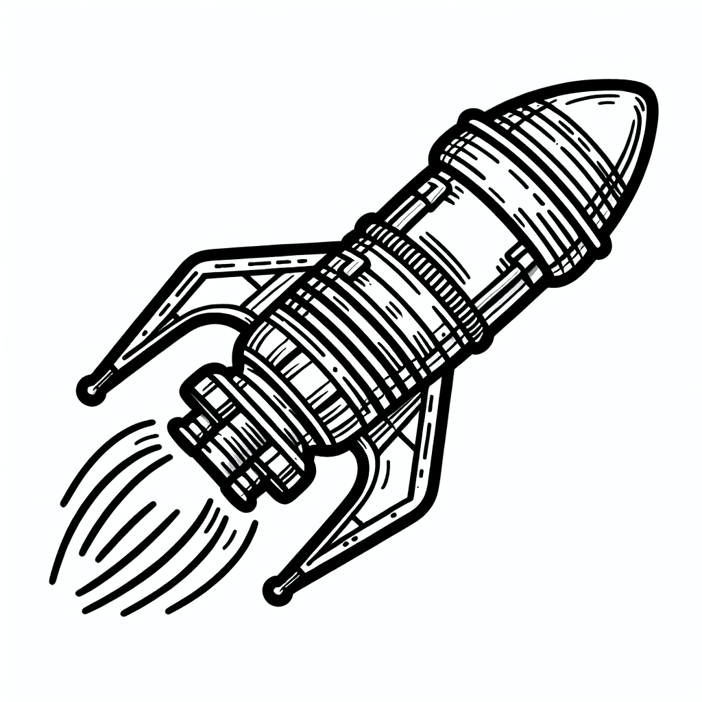 rocket booster coloring pages