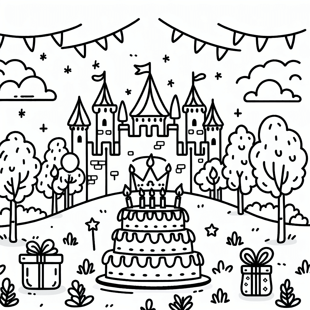 royal birthday coloring pages