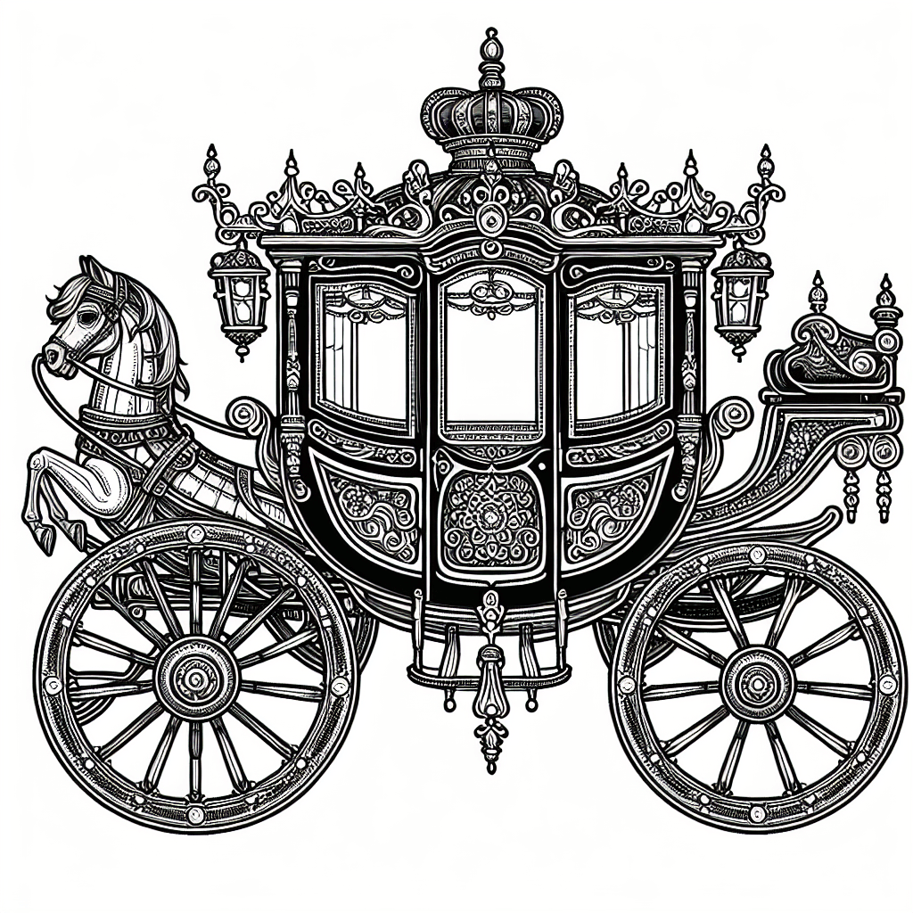 Additional royal carriage coloring page 1