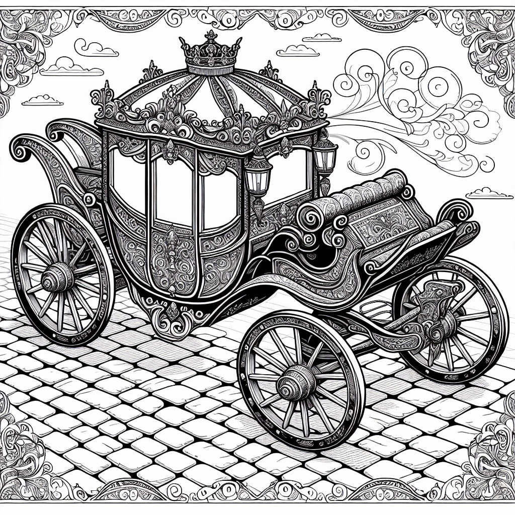 Additional royal carriage coloring page 2