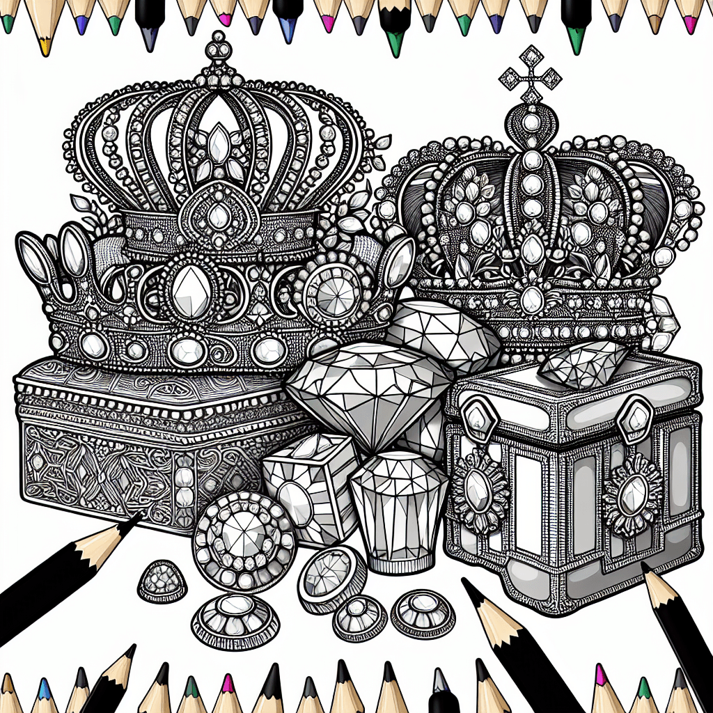 Additional royal jewels coloring page 1