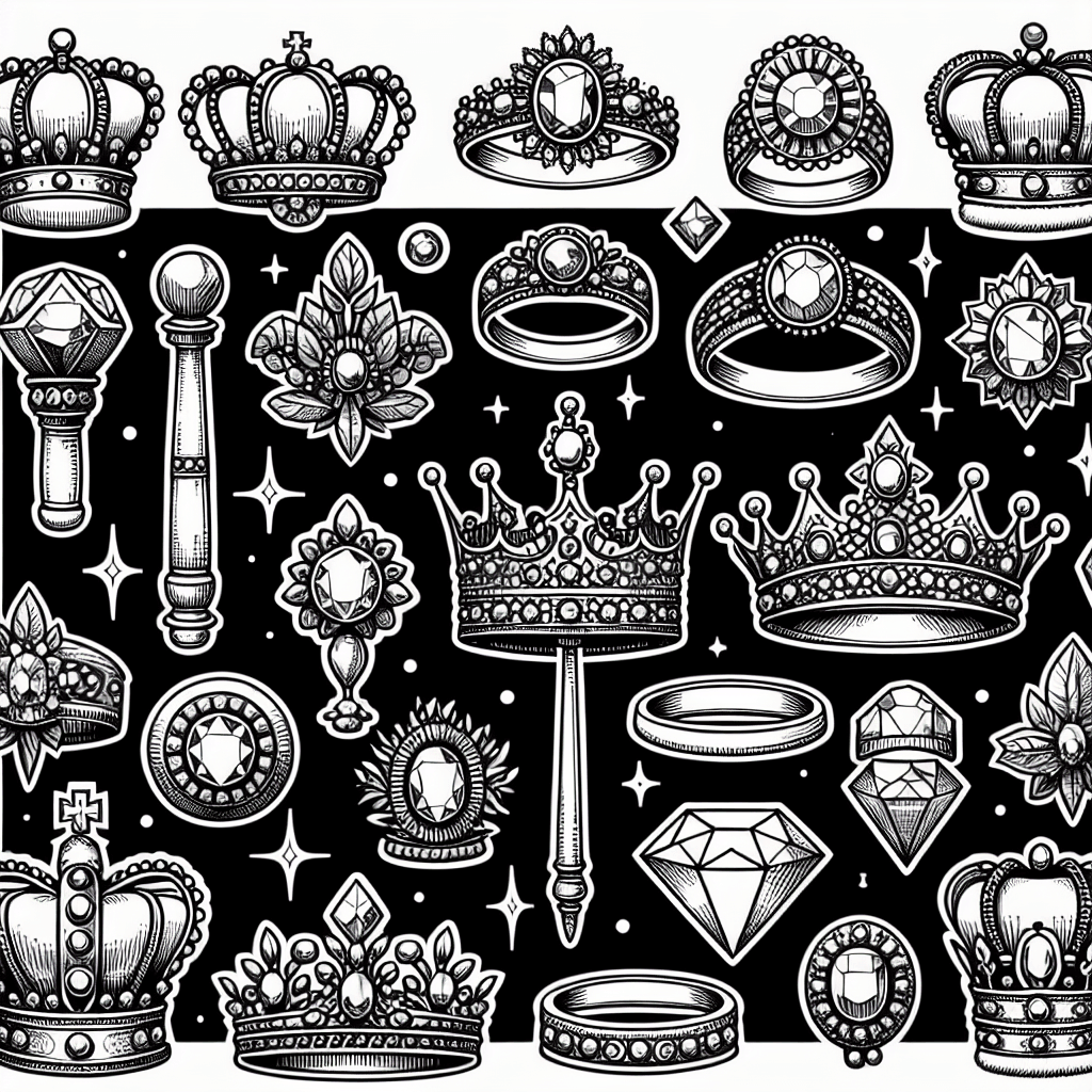 Additional royal jewels coloring page 2