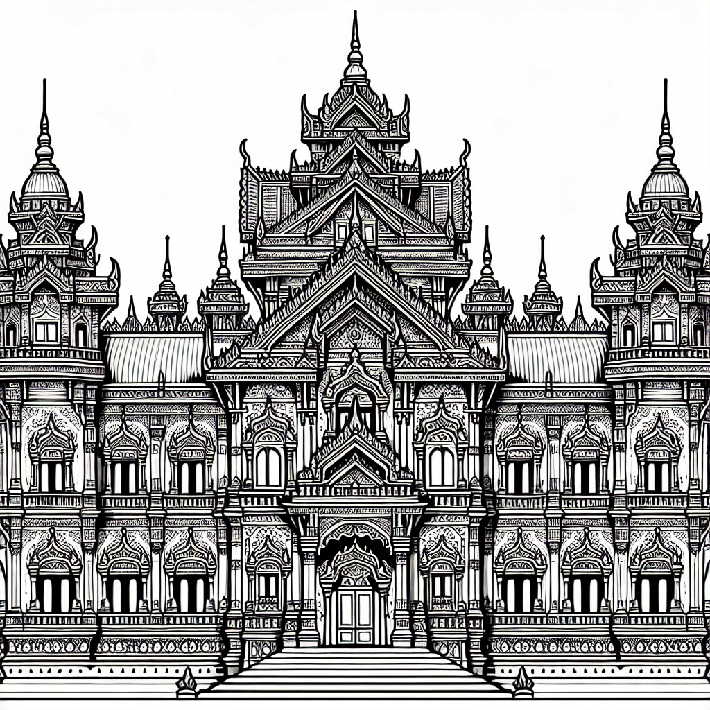 Additional royal palace coloring page 1