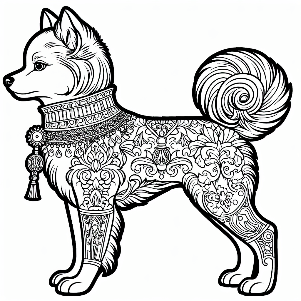 Additional royal pet coloring page 1