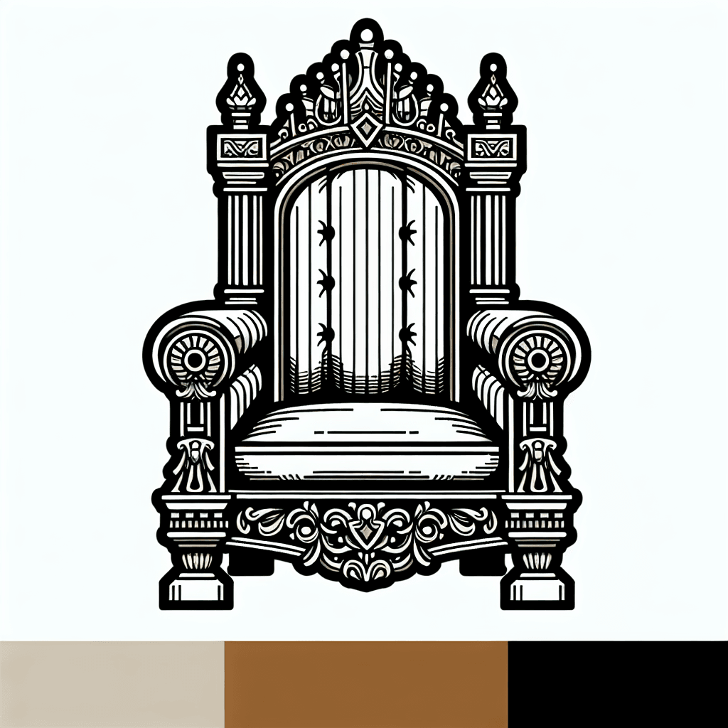 Additional royal throne coloring page 1