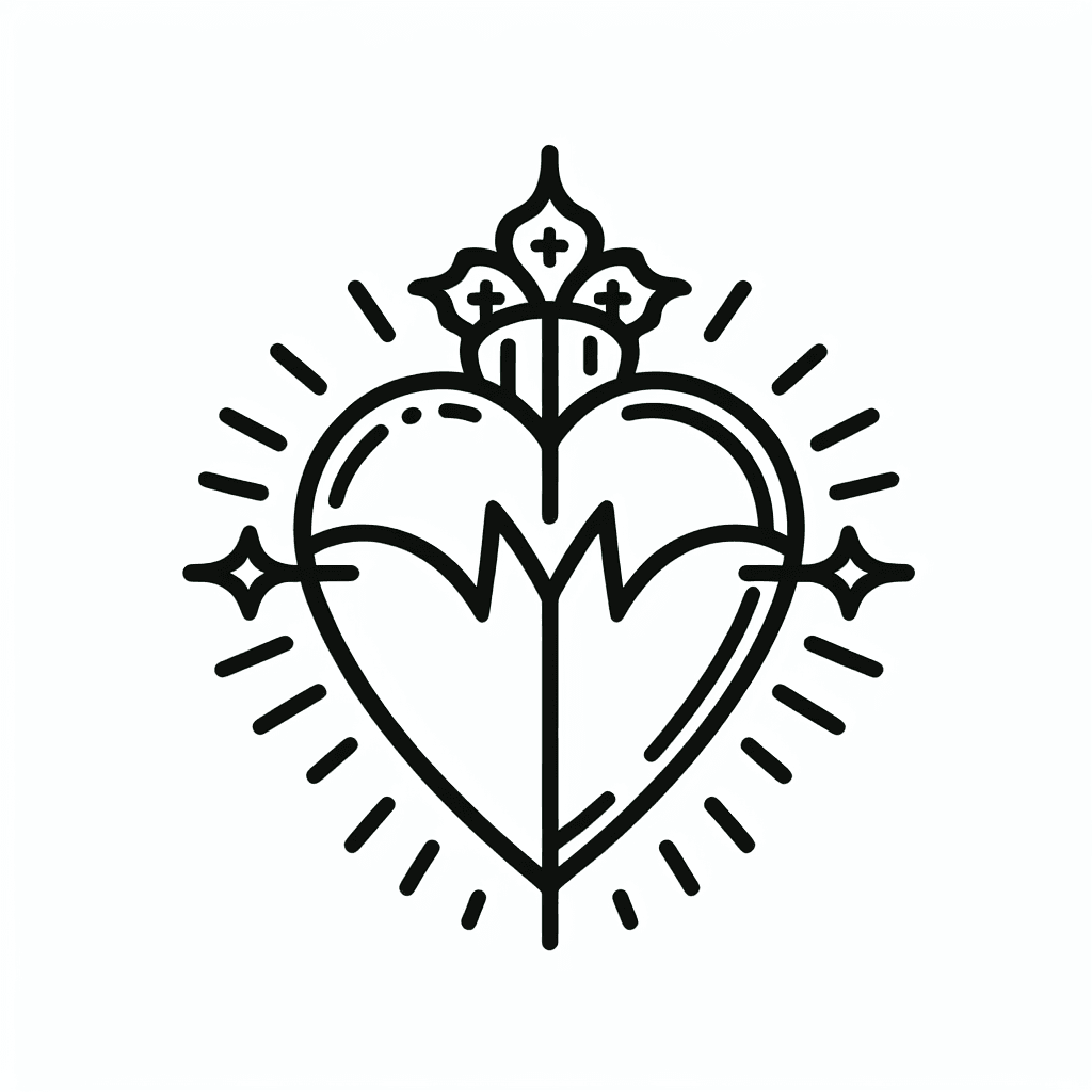 sacred heart coloring pages