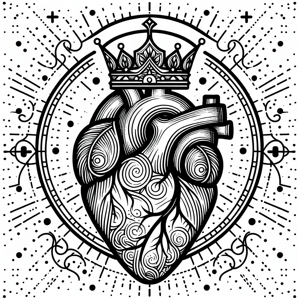 Additional sacred heart coloring page 1