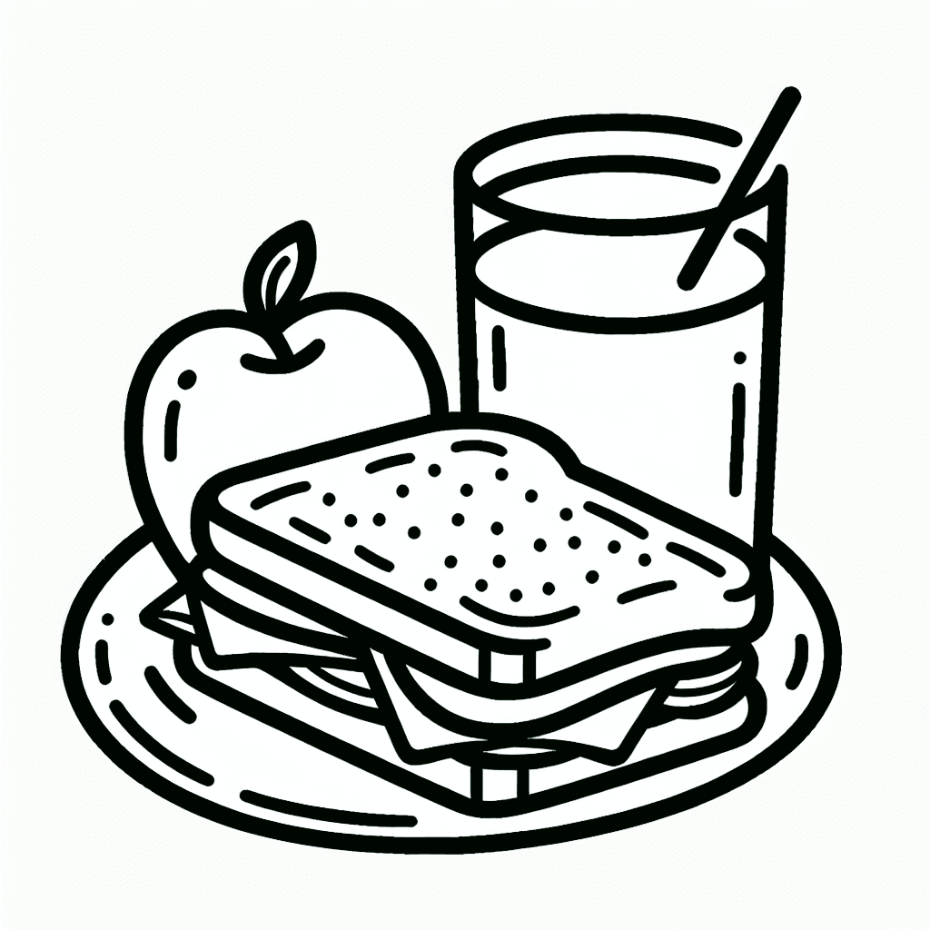 sandwich lunch coloring pages