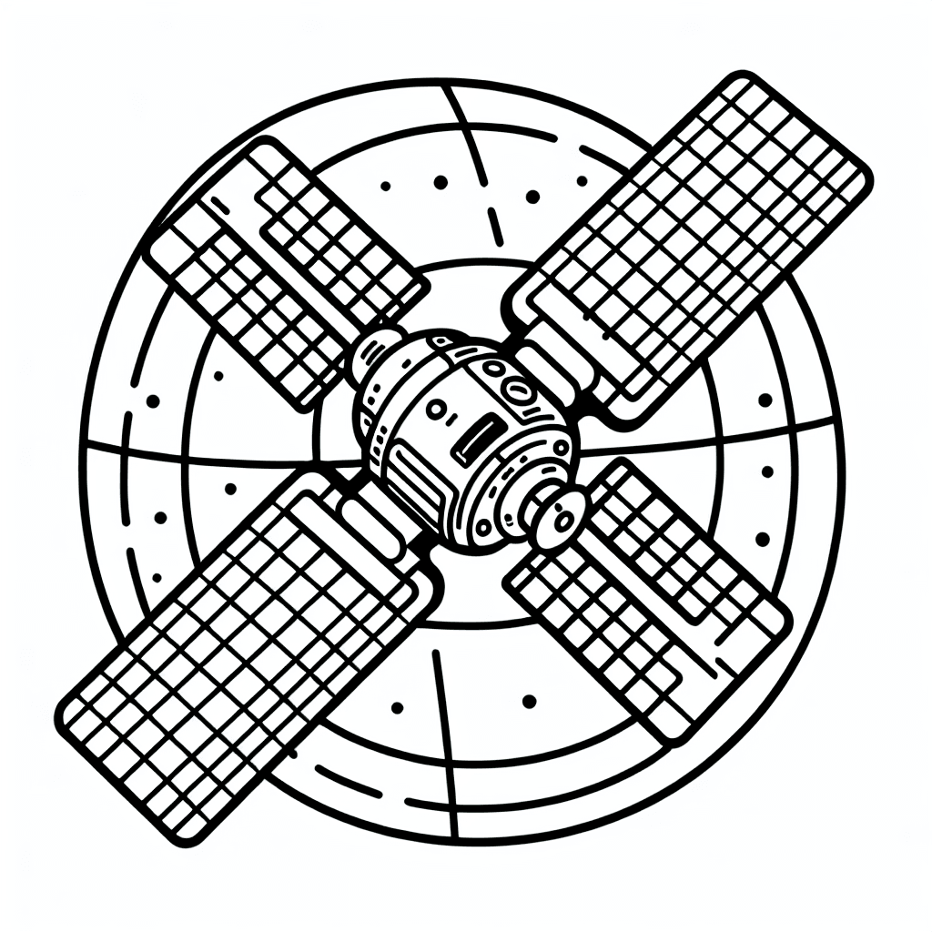 satellite orbit coloring pages