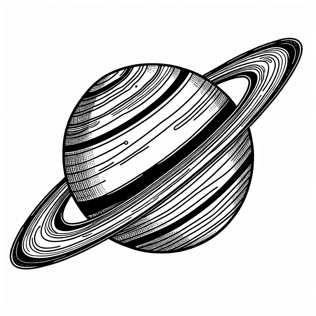 Additional saturn rings coloring page 1