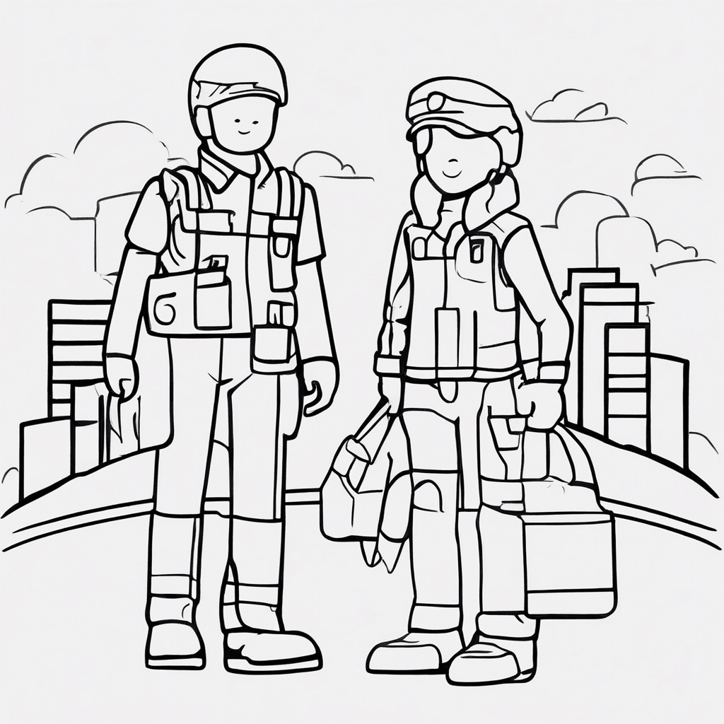 saving civilians coloring pages