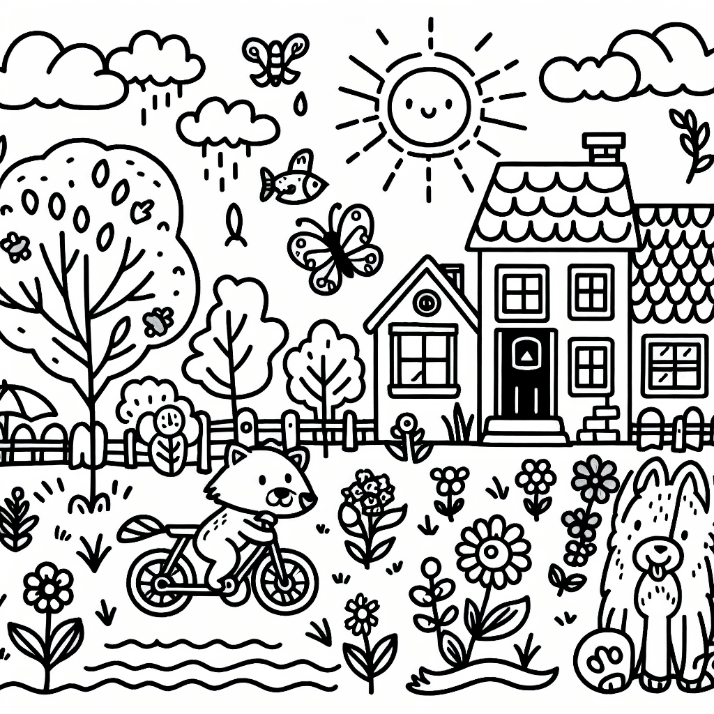 scenes coloring pages