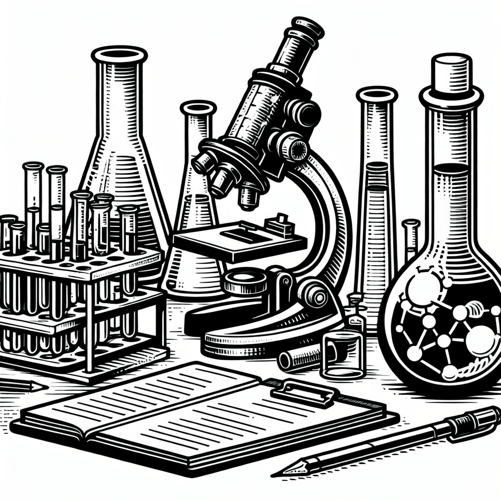 Additional science experiment coloring page 1