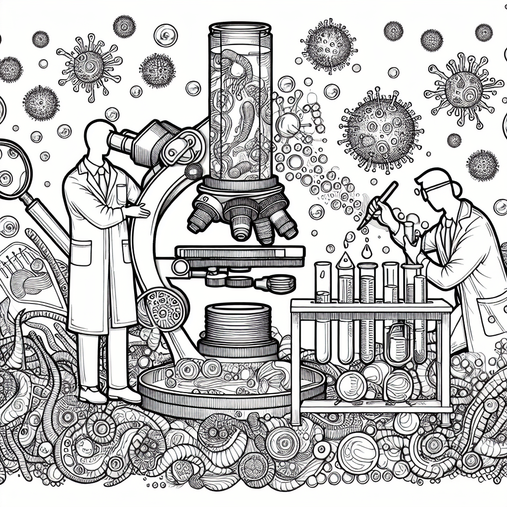 Additional science experiment coloring page 2