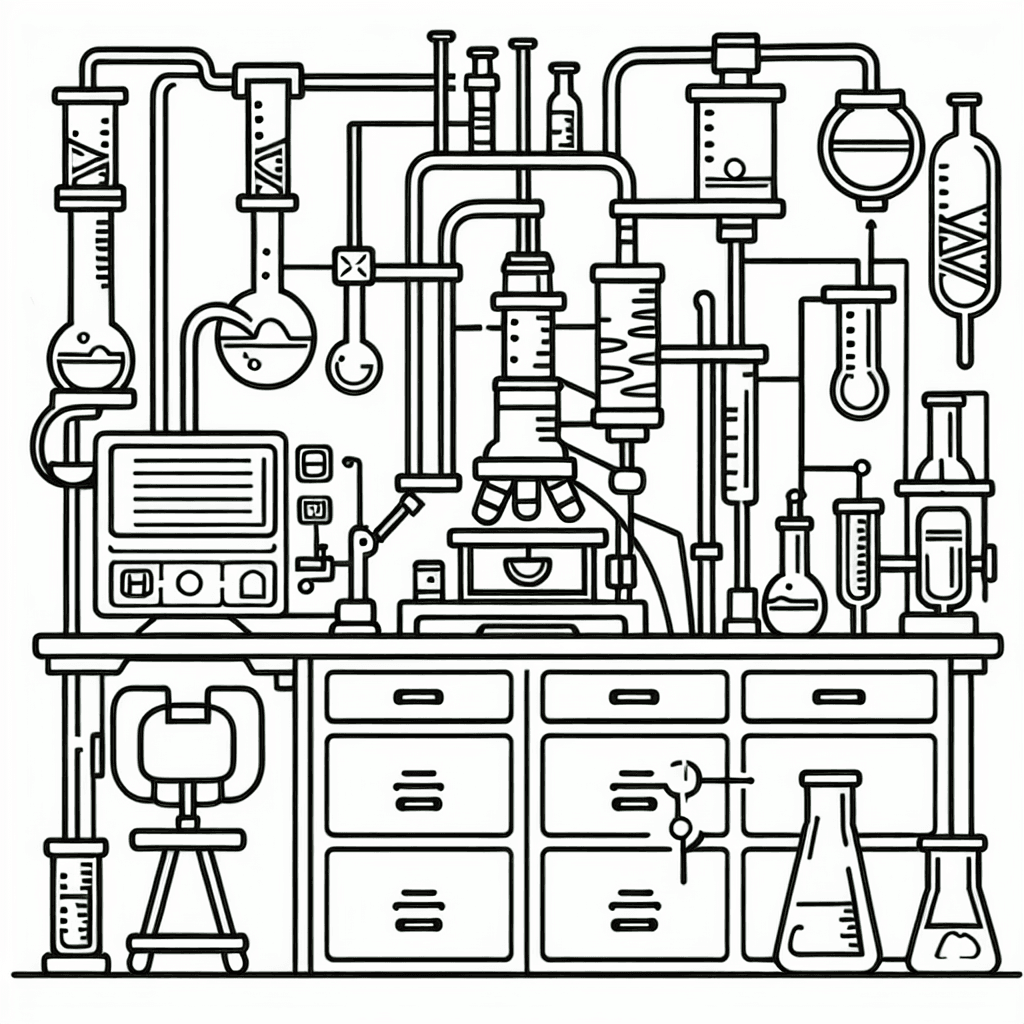 scientist lab coloring pages