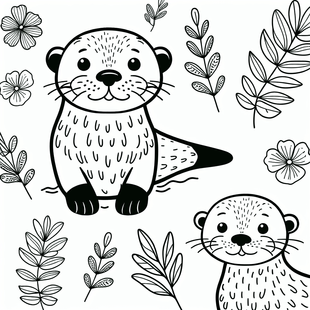 sea otter coloring pages