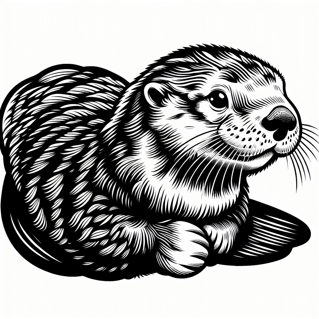 Additional sea otter coloring page 1