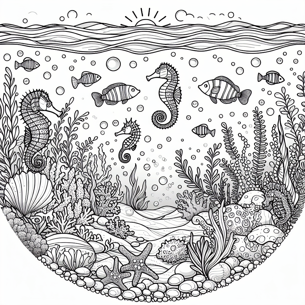 Additional sea coloring page 1