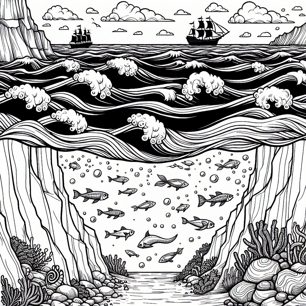 Additional sea coloring page 2