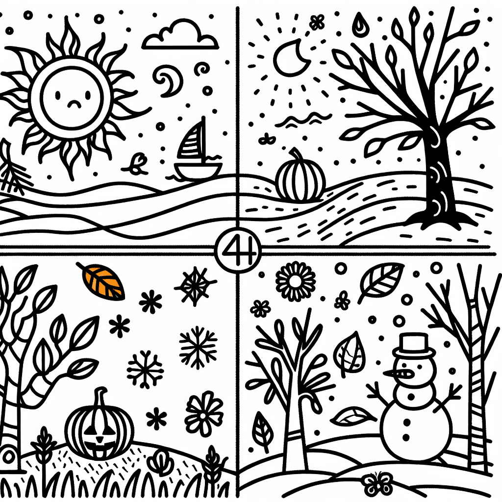 seasons coloring pages