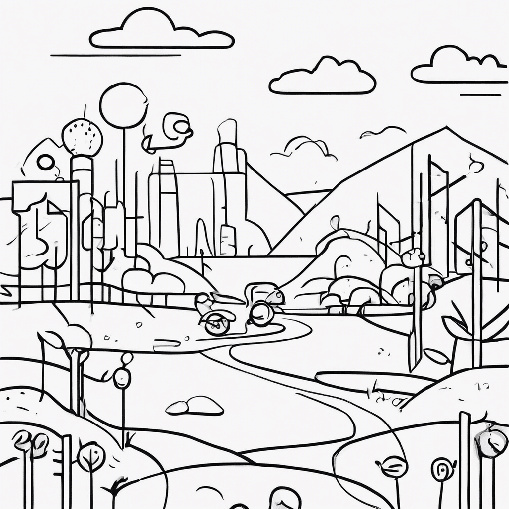 Additional sequence story coloring page 2