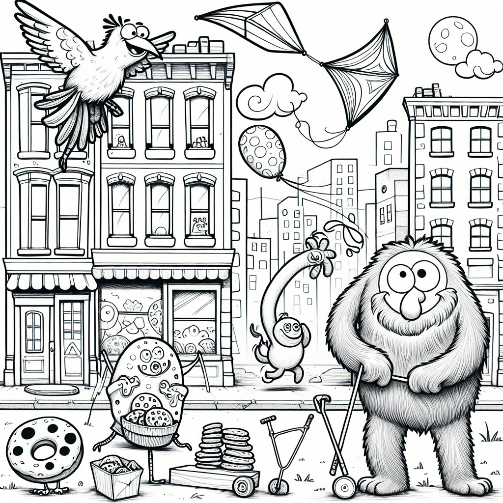 Additional sesame street coloring page 2