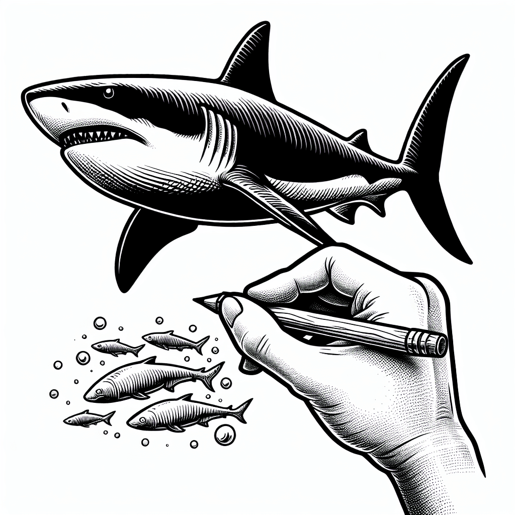 Additional shark coloring page 2