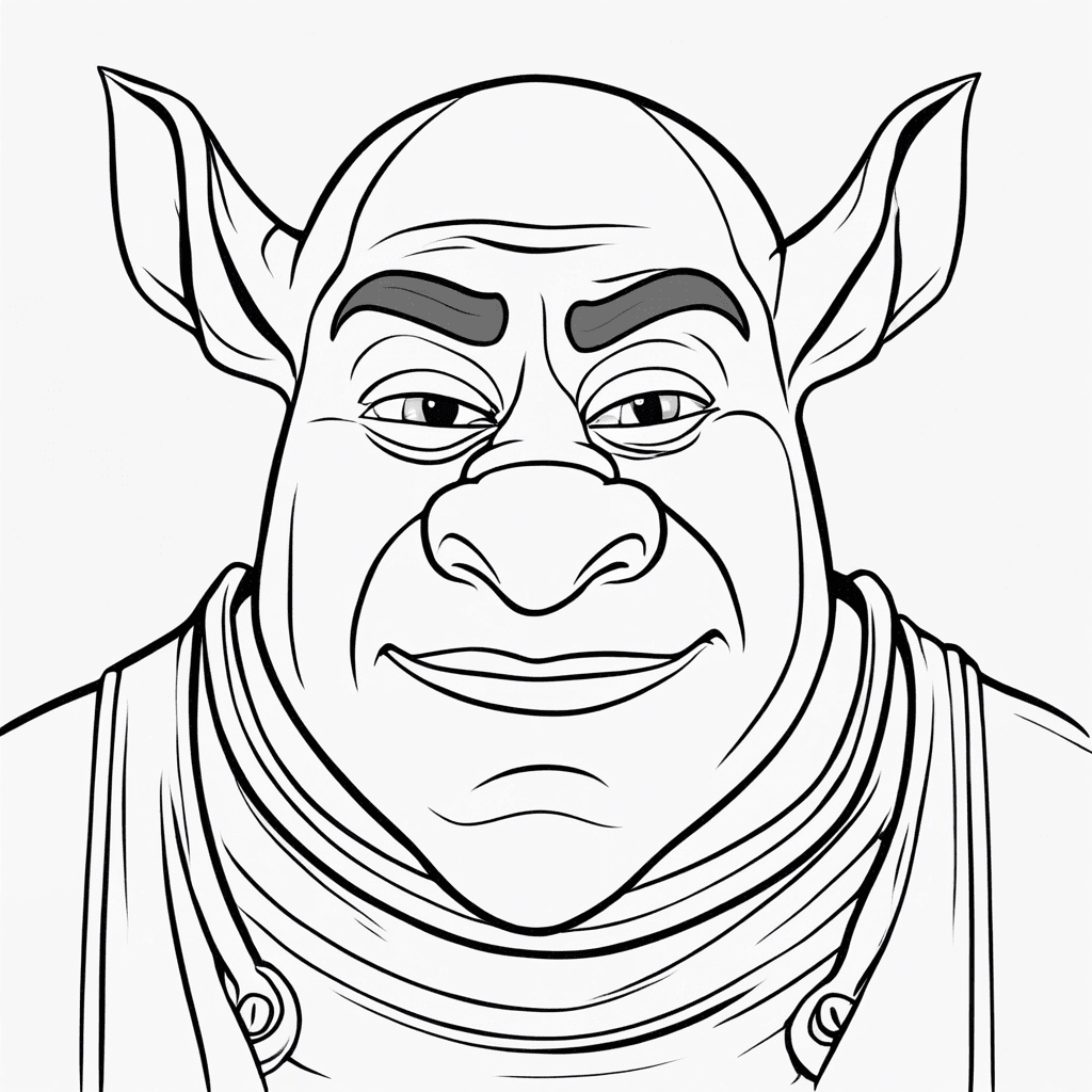 Additional shrek coloring page 1