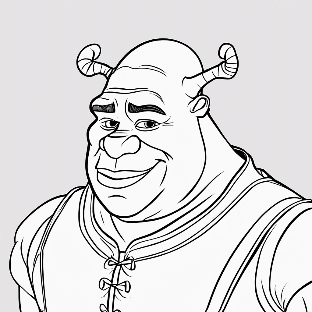 Additional shrek coloring page 2