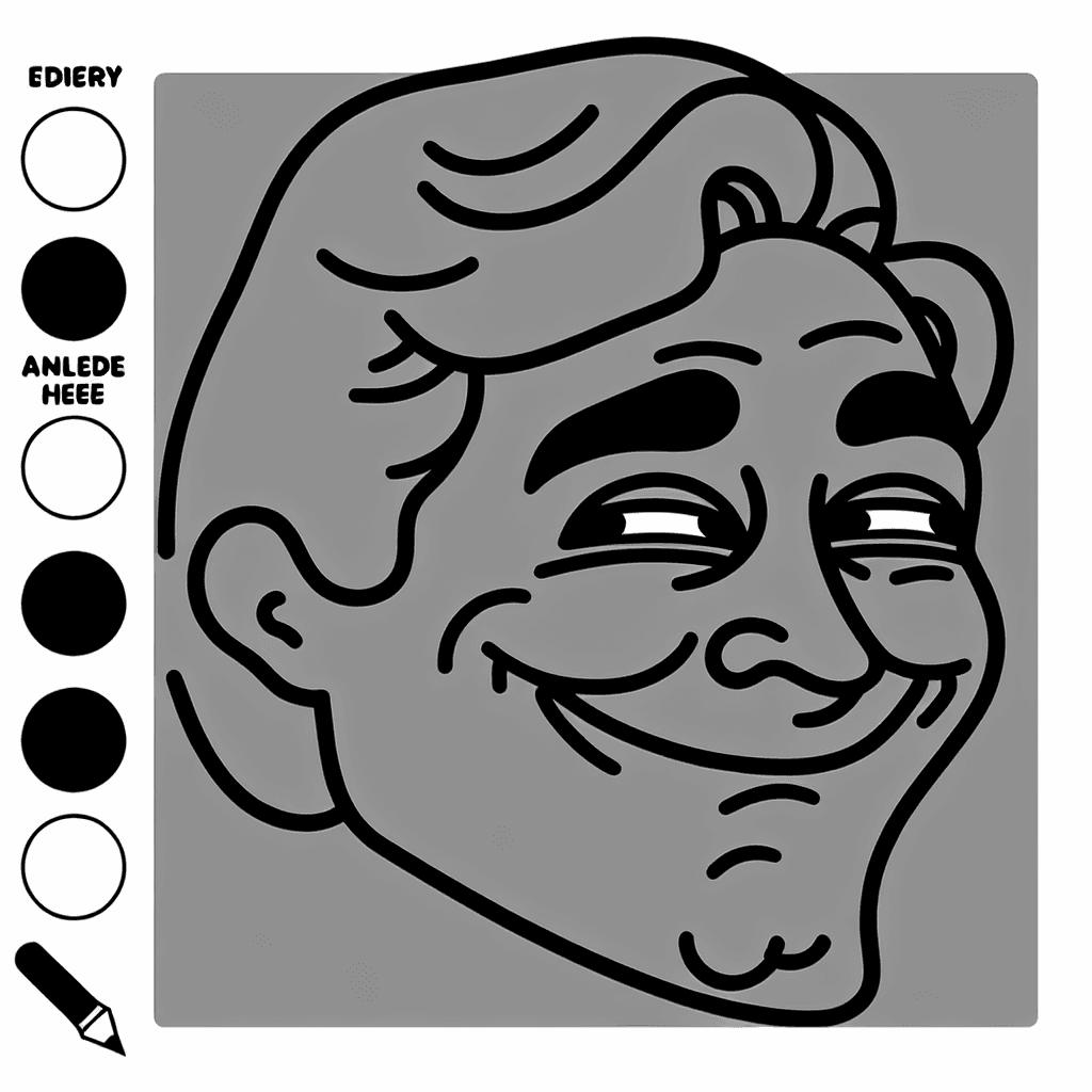 Additional silly face coloring page 1