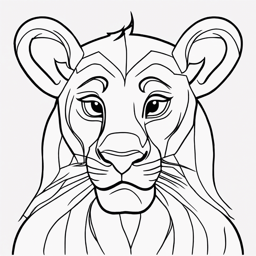 Additional simba coloring page 1