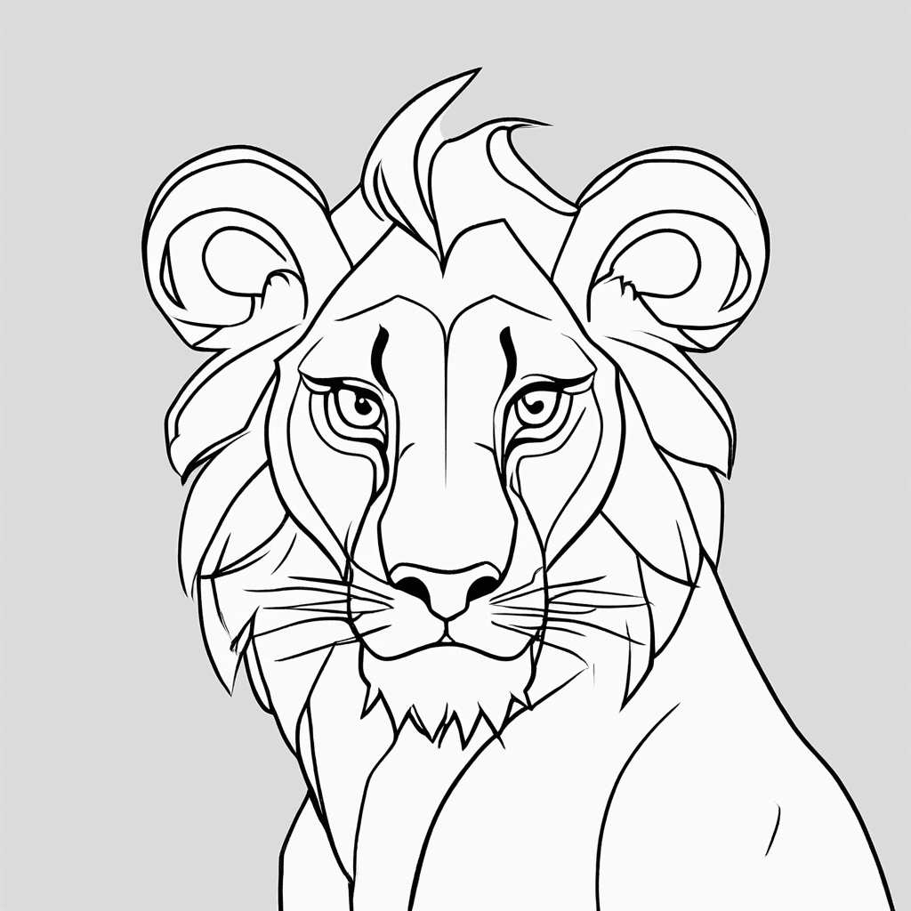 Additional simba coloring page 2