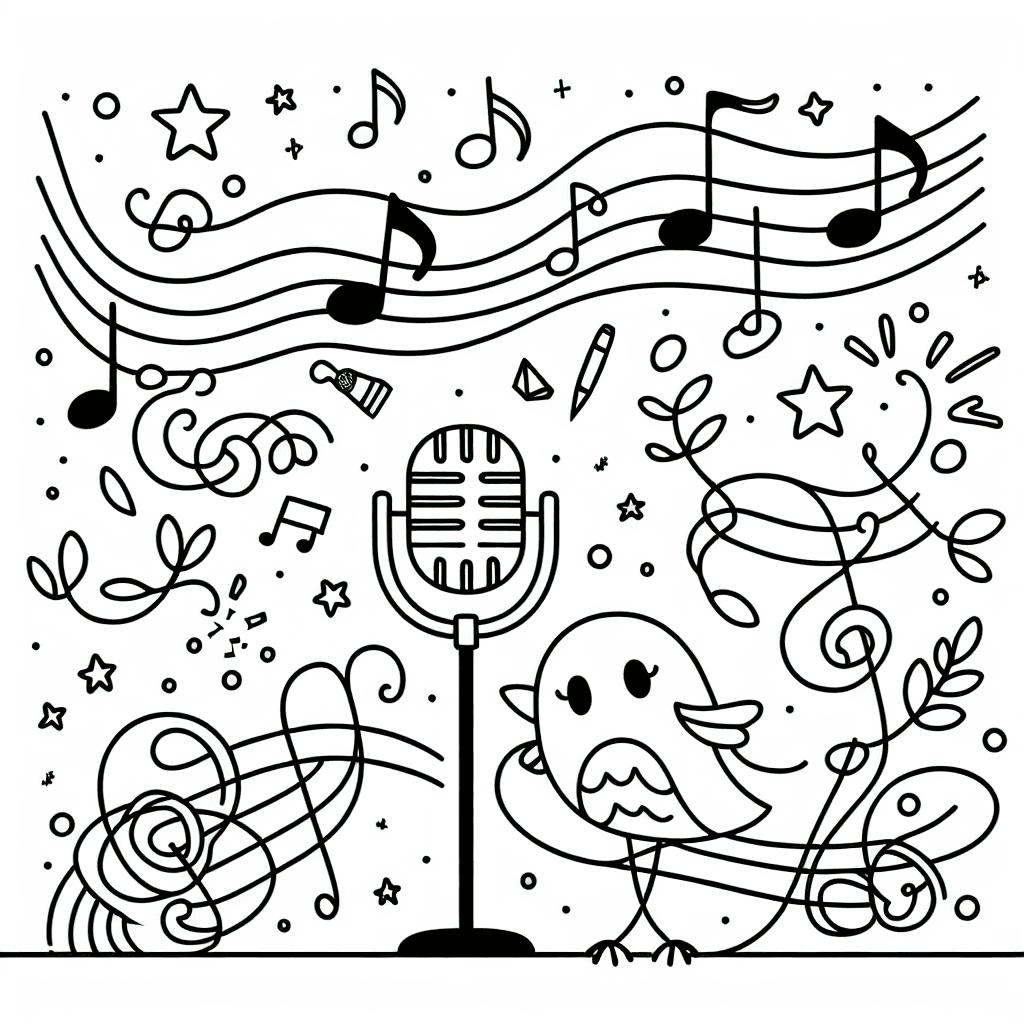 sing coloring pages