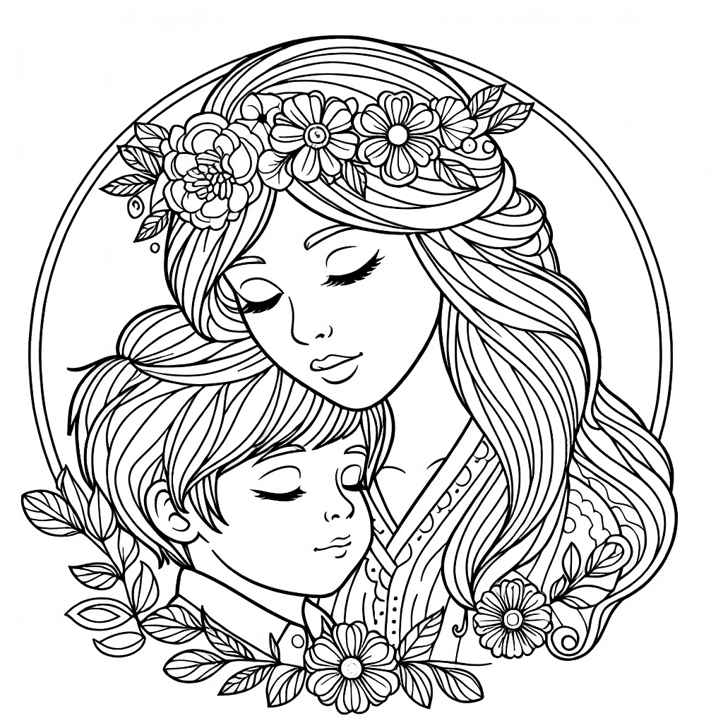 Additional sister brother coloring page 1