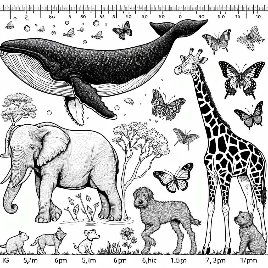 Additional size comparison coloring page 2