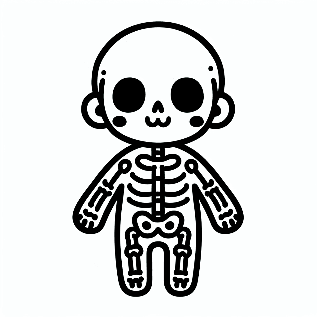 skeleton coloring pages