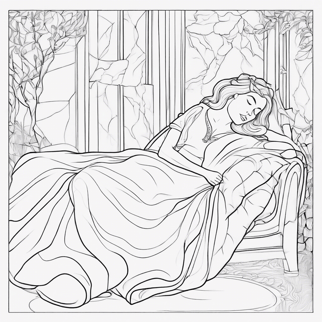 Additional sleeping beauty coloring page 1