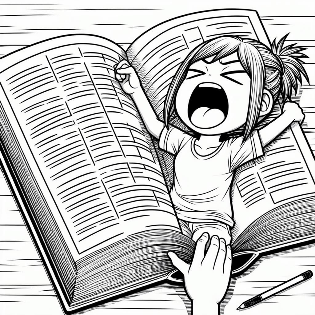 Additional sleepy yawn coloring page 2