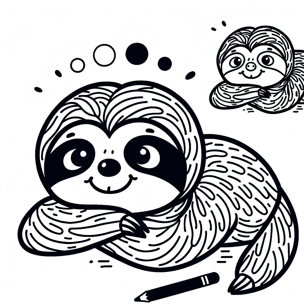 sloth coloring pages